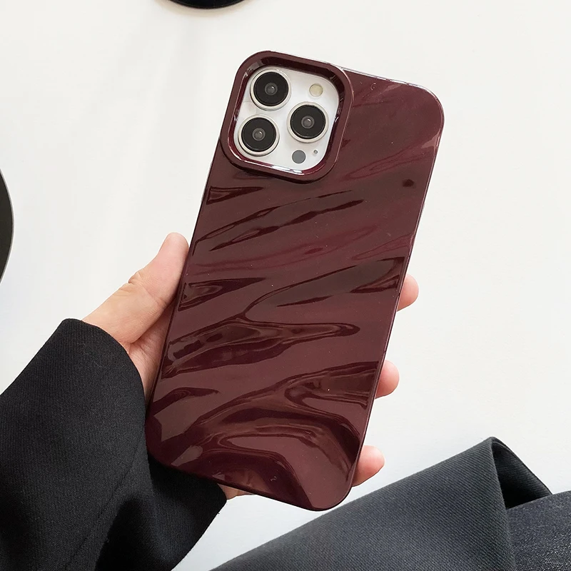 Stylish Wavy Silk Pattern Phone Case For iPhone 16 15 13 14 12 11 Pro Max  17 Air Soft Silicone Shockproof Protective Back Cover - AliExpress 202192403