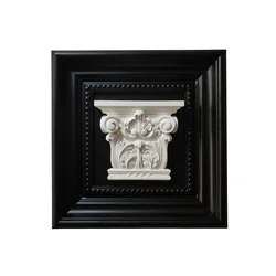 [Roman Column Head Painting] Relief Decorative Painting French Sculpture Living Room Mural Wall European Architecture Retro Hang