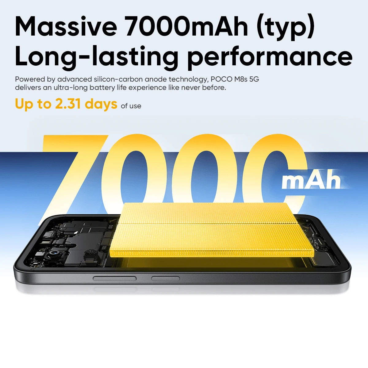 【Nuevas Llegadas】Teléfono Inteligente POCO M8s 5G Versión Global Snapdragon 6s Gen 3 Pantalla DotDisplay de 6.9 Pulgadas y 144 Hz 50 MP 7000 mAh Carga Rápida de 33 W NFC 4