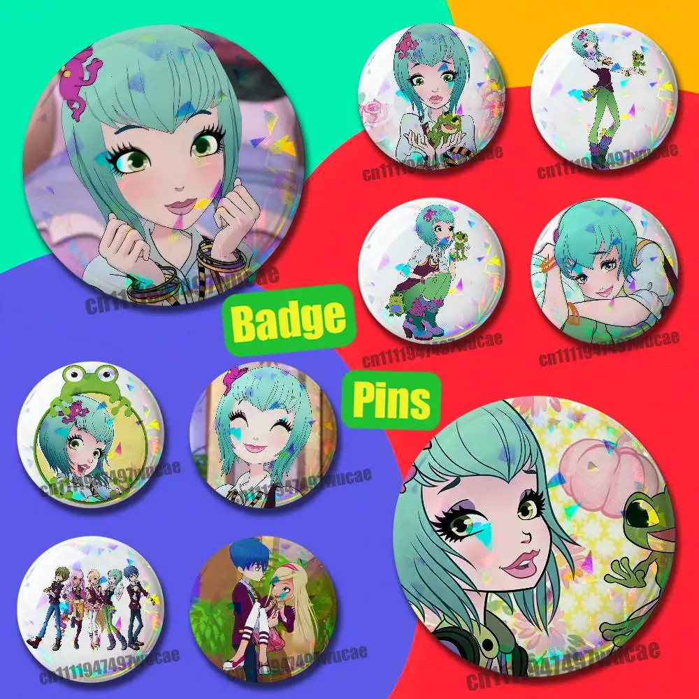 For R-Regal Academy Joy LeFrog Badge Cover Custom Pin Insignia Emblem Round 32mm Button Hats Laser Film