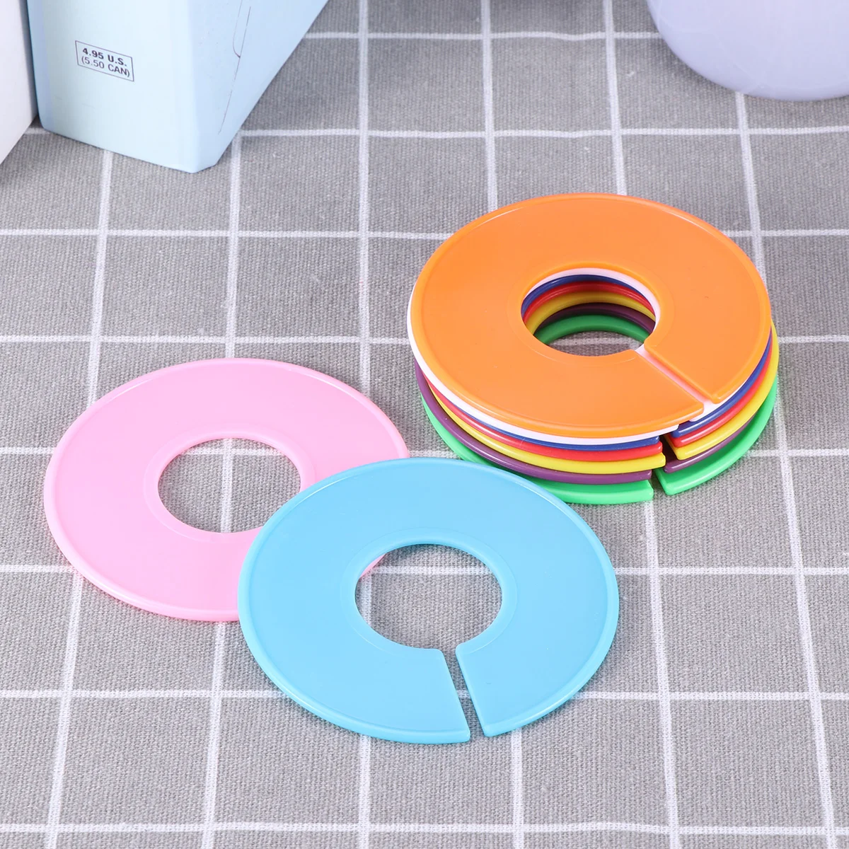 10/25Pcs Dividers Clothes Size Wardrobe Hanger Clothing Rack Closet Separator Organizer Round Hangers Separators Home Supplies