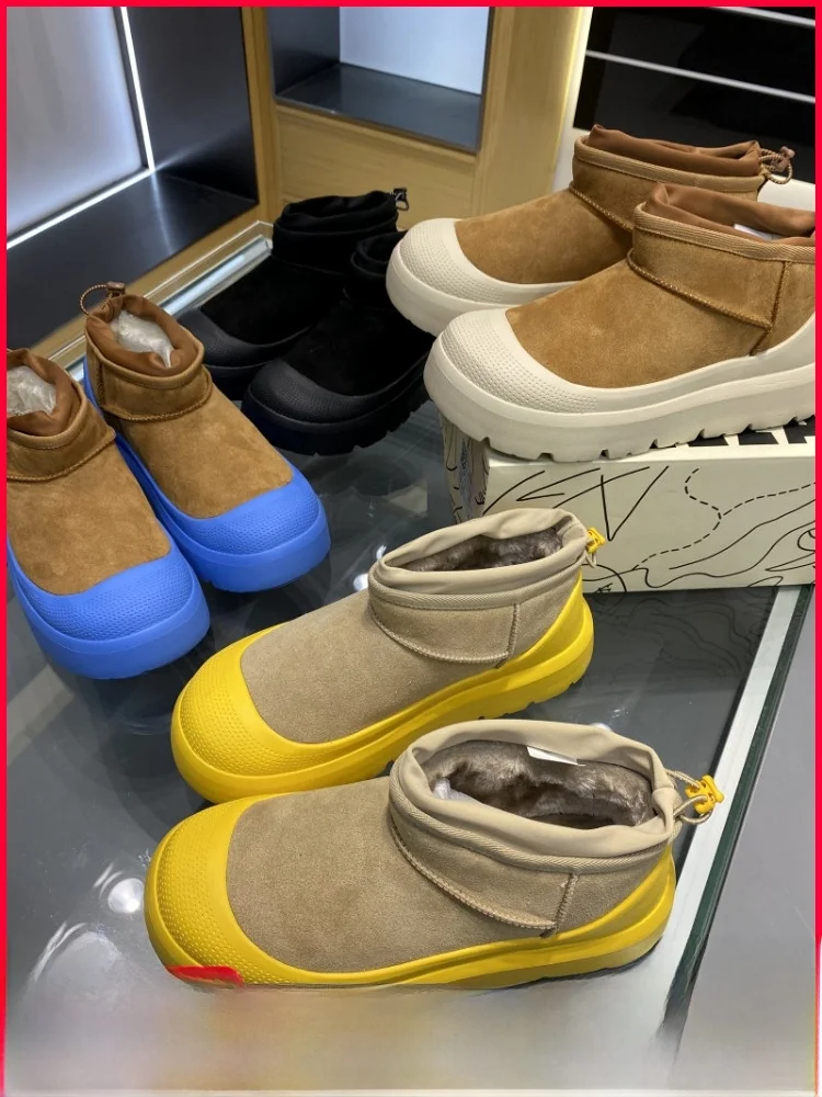 

Winter Casual Comfortable Long Plush Mid-Cut Outdoor Warm Snow Boots Men's Shoes Lightweight Fashion Snow Boots