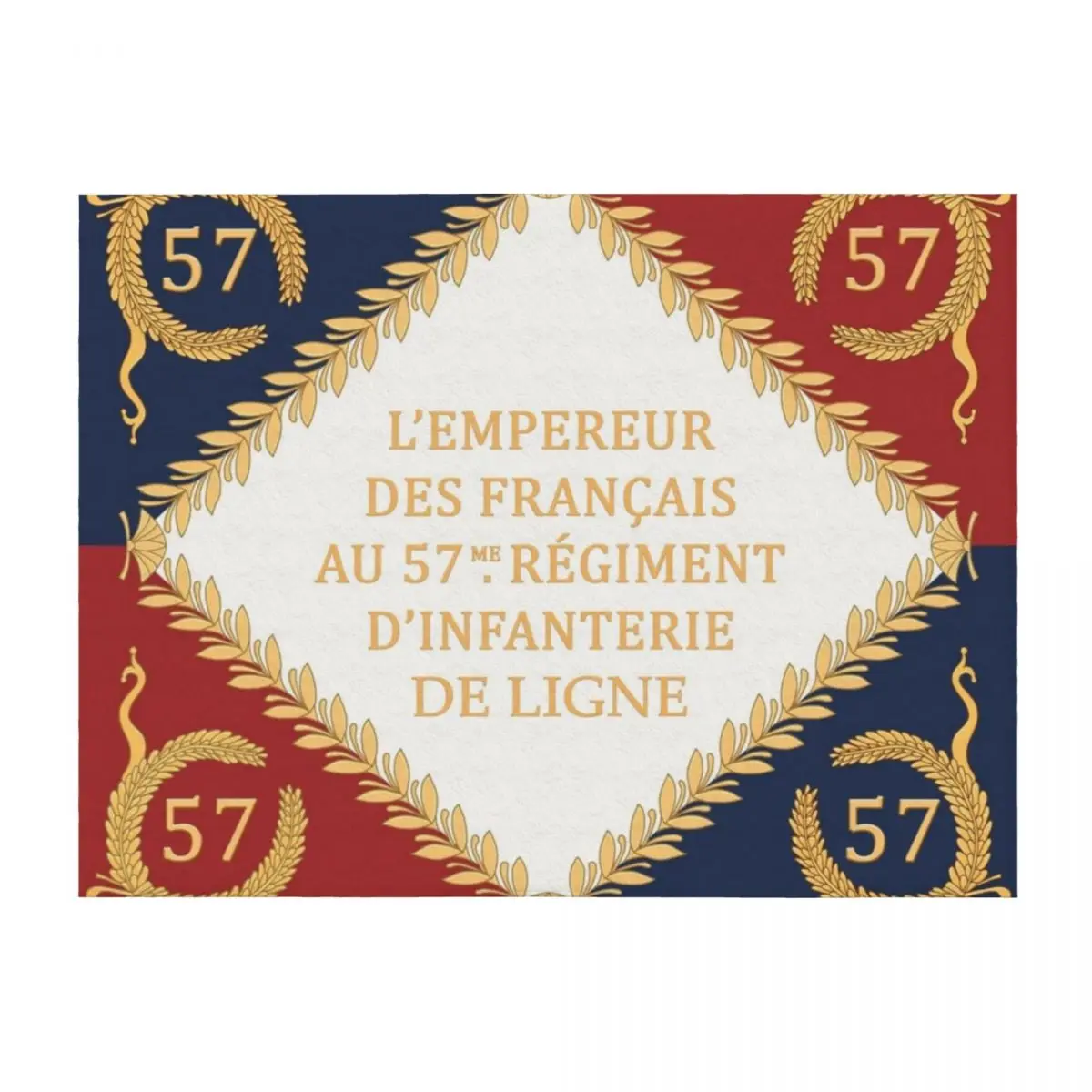 

Napoleonic French drapeaux of the 57me D'infanterie de Ligne Throw Blanket Sleeping Bag Thins cosplay anime Blankets