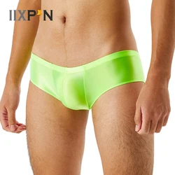 Homme Sexy Gay Sissy Panties Satin Glitter Glossy Mini Tangas Jockstrap Men Bulge Pouch T-Back Underwear Bikini Thongs Lingerie