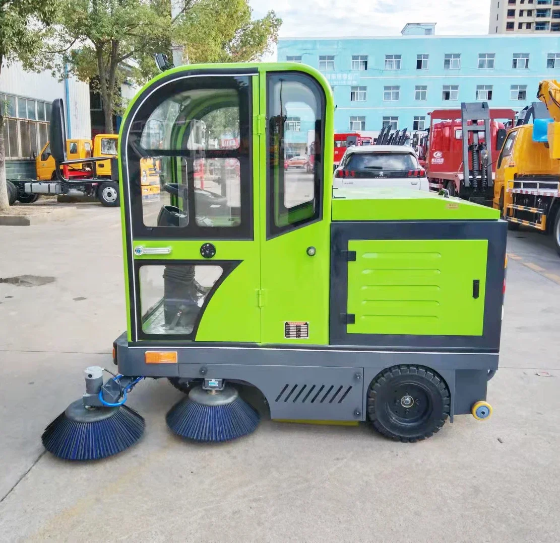 Durable Small Parking Fully Enclosed Ride on Electric Road Robot Floor Sweeper high quality