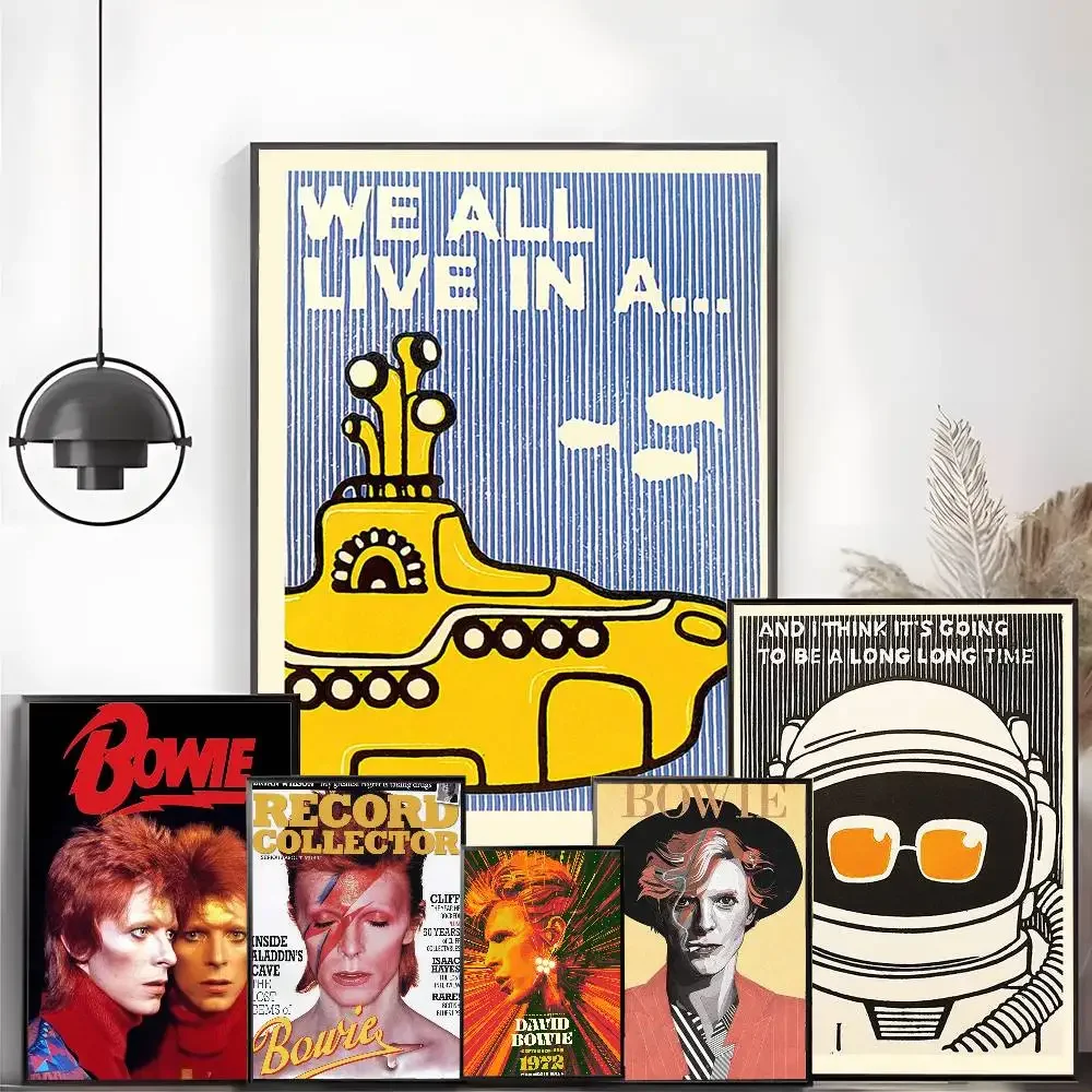 Star D-David B-Bowie Poster Self-adhesive Stickers Are Suitable For Any Wall Surface Waterproof Moisture-proof