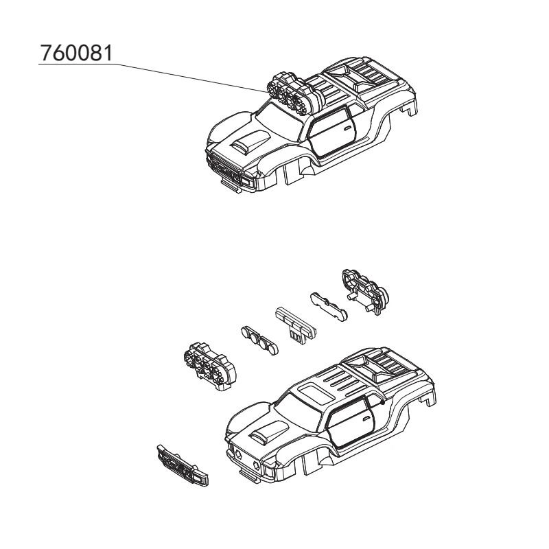 TURBO RACING 1:76 C81 RC Mini Full Scale Remote Control Car Parts