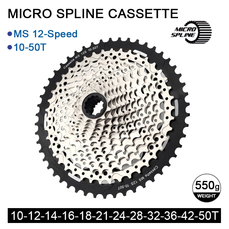 Sunshine 12 Speed MS HG XD Cassette MTB Micro Spline K7 12V 32T 34T 46T 50T 52T Bicycle Sprocket for Shimano M8100 M7100 M6100