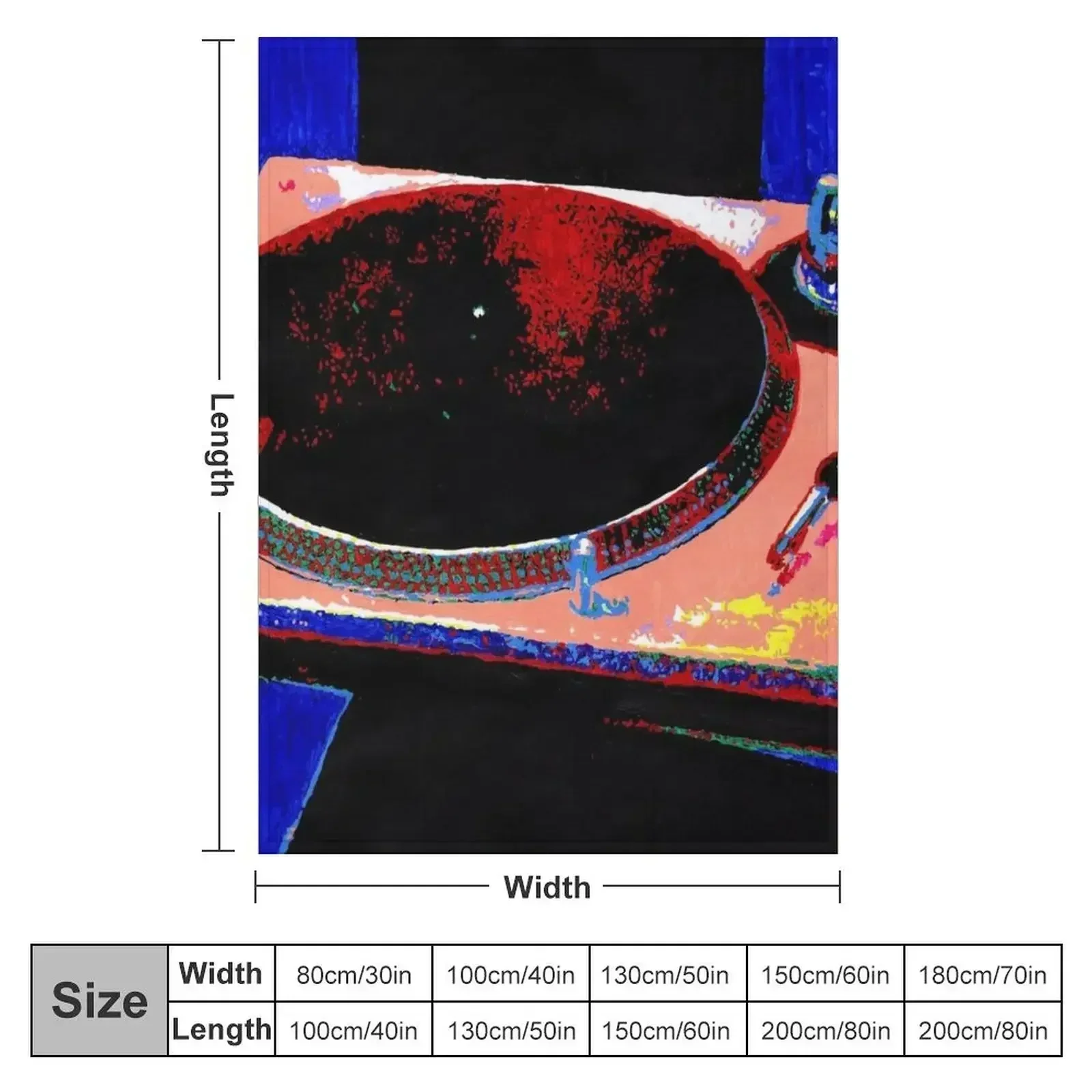 DJ Decks Technics SL1210 Turntable Throw Blanket Decorative Throw Thin Loose Large halloween Moving Blankets