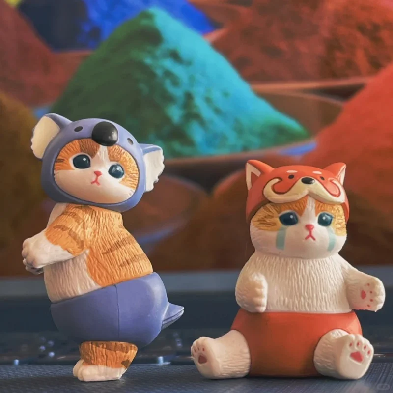 Caja misteriosa ciega Original Maofusandi Nyanpants lindo gato Kawaii gatito Cosplay conejo oso zorro Koala figuras Pand rojas