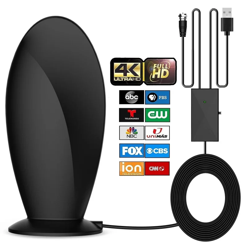 

VUELVE 2025 Upgraded Outdoor/Indoor HD Digital TV Antenna 580+ Miles Reception Portable TV Antenna With Amplifier