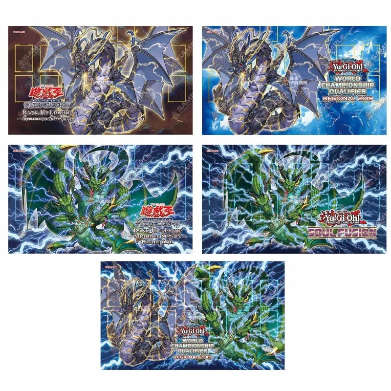 

Ю-Ги-Оу серии Thunder Dragon! Пользовательский одиночный игровой коврик 600x350 мм Thunder Dragon Titan, коллекционная карточная игра, резиновый коврик для настольной игры, игрушка