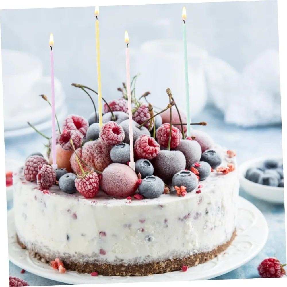 12 Stück, Geburtstagskerzen, Foto-Requisiten für Geburtstagsfeiern in Bonbonfarben, Regenbogen-Kuchendekorationen, Kuchenkerzen zum Jahrestag – Detail 11