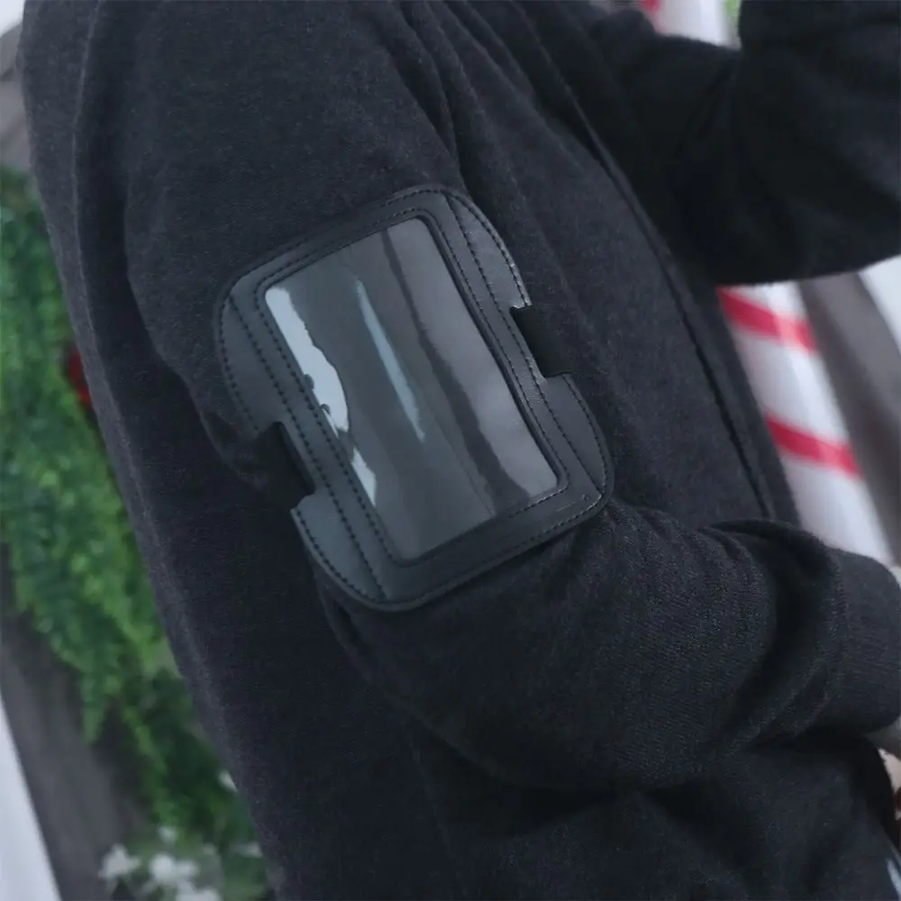 شريط مرن حامل شارة الذراع قابل للتعديل مقاوم للماء حامل بطاقة الهوية أسود مطاطا شارة بطاقة الهوية المدارس