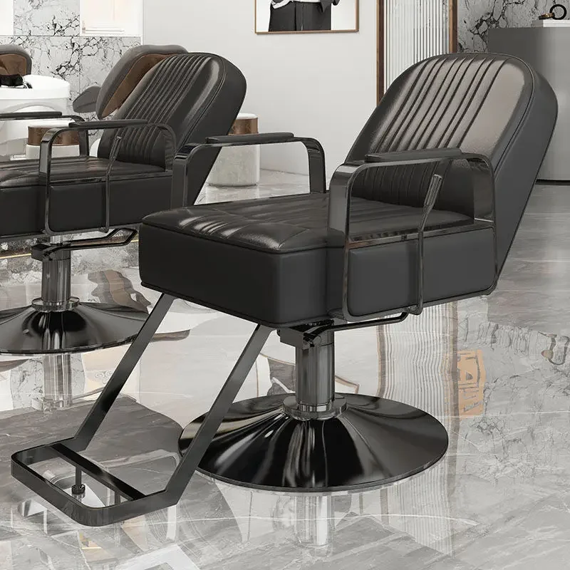 Modern Barbershop Barber Chairs Nordic Speciality Ergonomic Shave Barber Chairs Rolling Hair Dyeing Salon Furniture Sedie FYBC