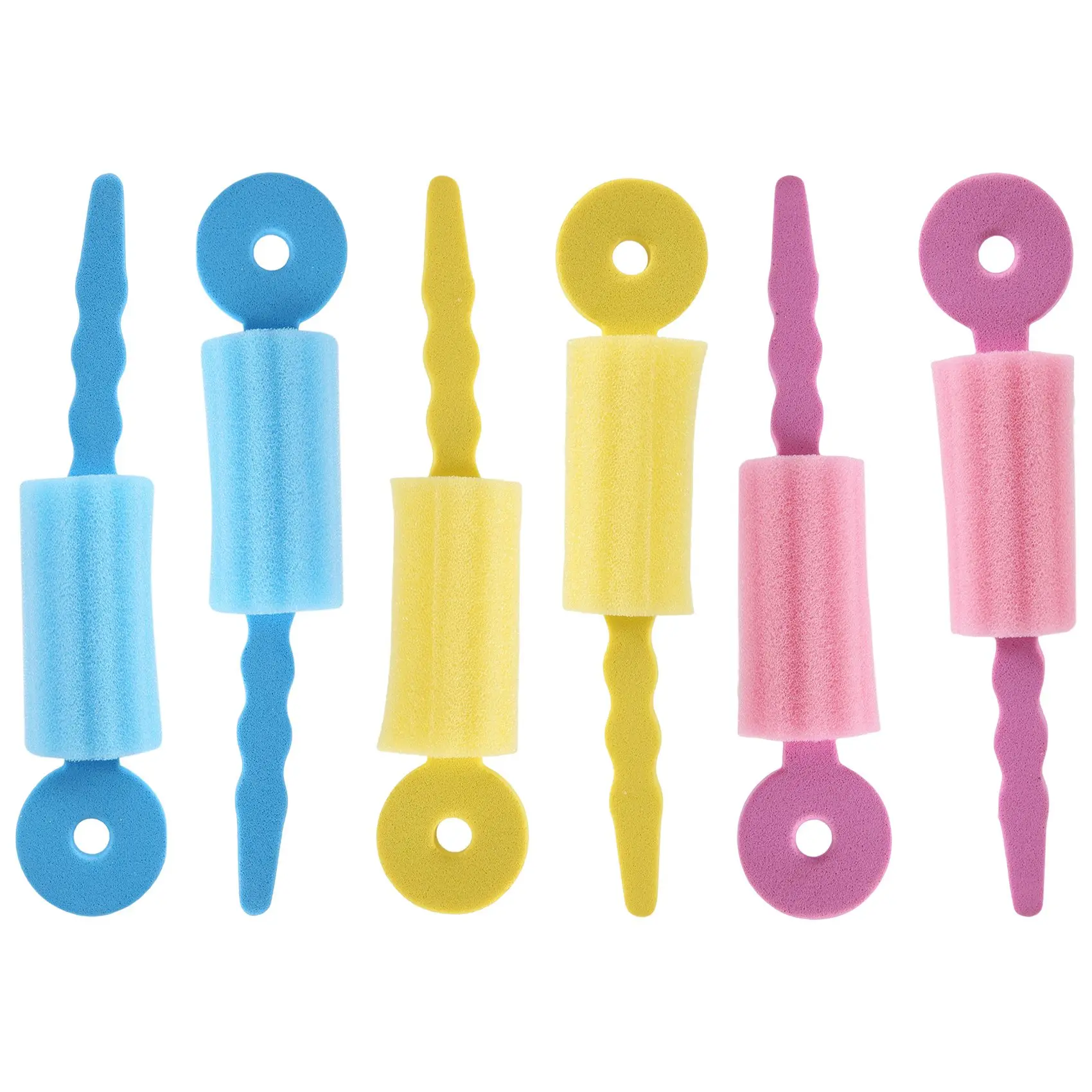 6 pezzi rulli in schiuma per la cura dei capelli spugna magica bigodino per capelli morbidi bigodino per capelli rulli per capelli strumenti fai da te per le donne