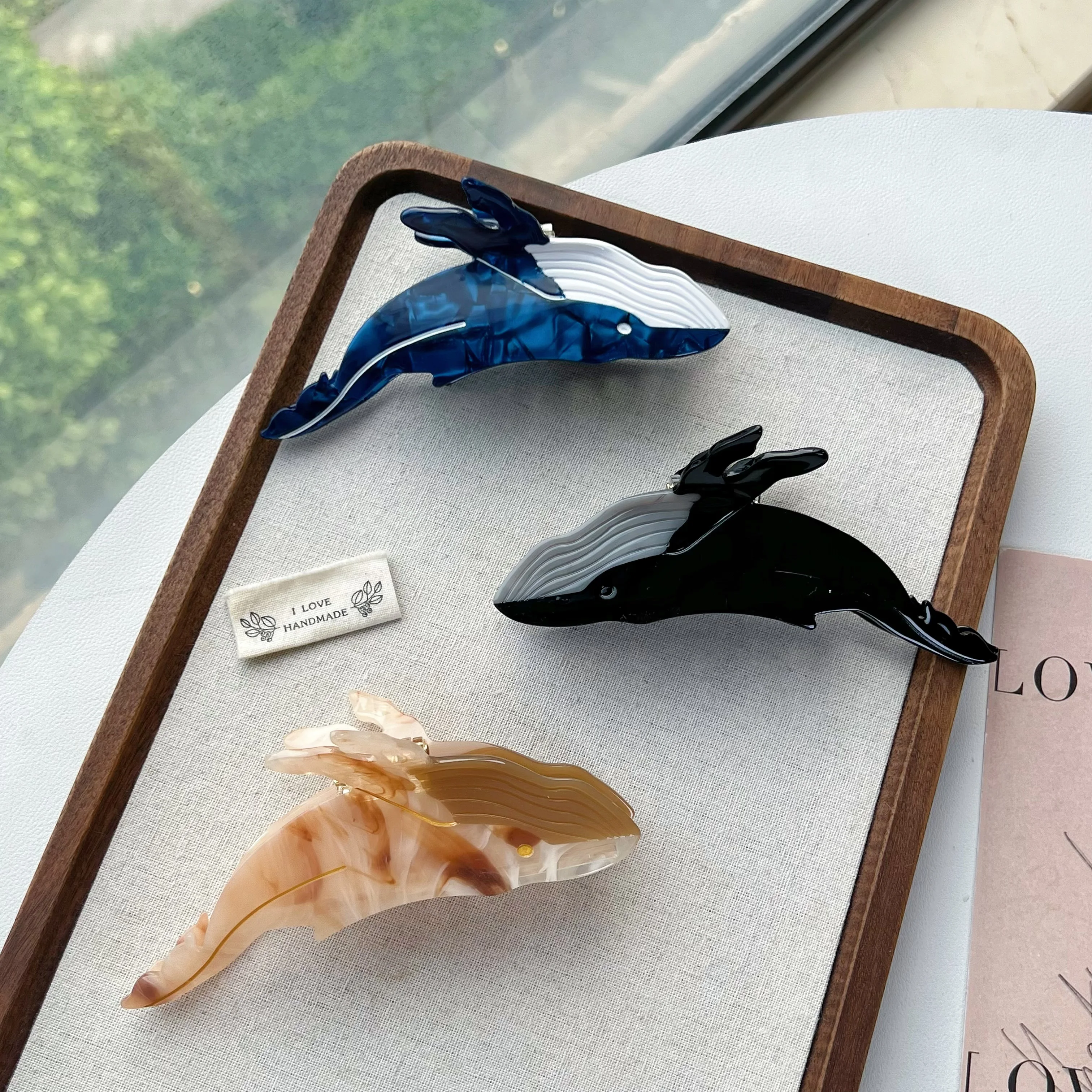 Заколки для волос с когтями морской жизни. Уникальный и повседневный летний семейный стиль. Ацетат, ручная работа. Высокое качество. Мода - модно.