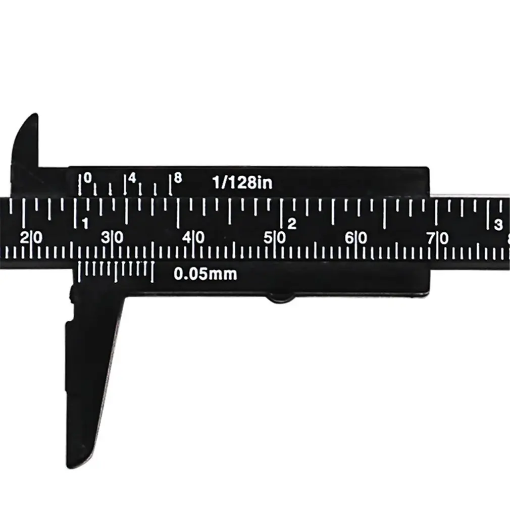 Portable Double Scale 80MM Plastic Eyebrow Measuring Vernier Caliper Ruler Plastic Permanent Makeup Measurement Tools Student
