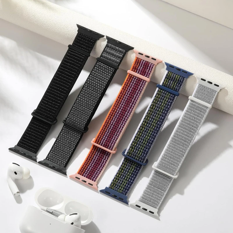 Original 1:1 Nylon Loop for Apple Watch 11 Band 42mm 46mm 44mm 40-41-45mm Bracelet iWatch Series 10 9 8 7 6 5 SE3 Ultra 3 2 49mm