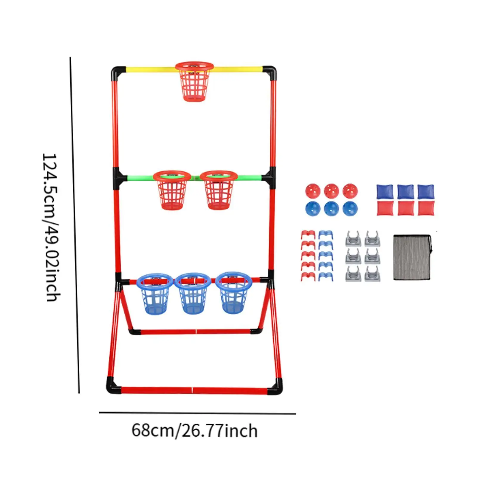 Juego de cubo de bolsas de frijoles, juego de fiesta de jardín interior y exterior para juguetes de patio trasero para niños