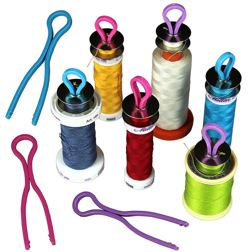Multicolor Plastic Bobbin Clips Thread Spool Holders Sewing Accessories for Sewing and Quilting