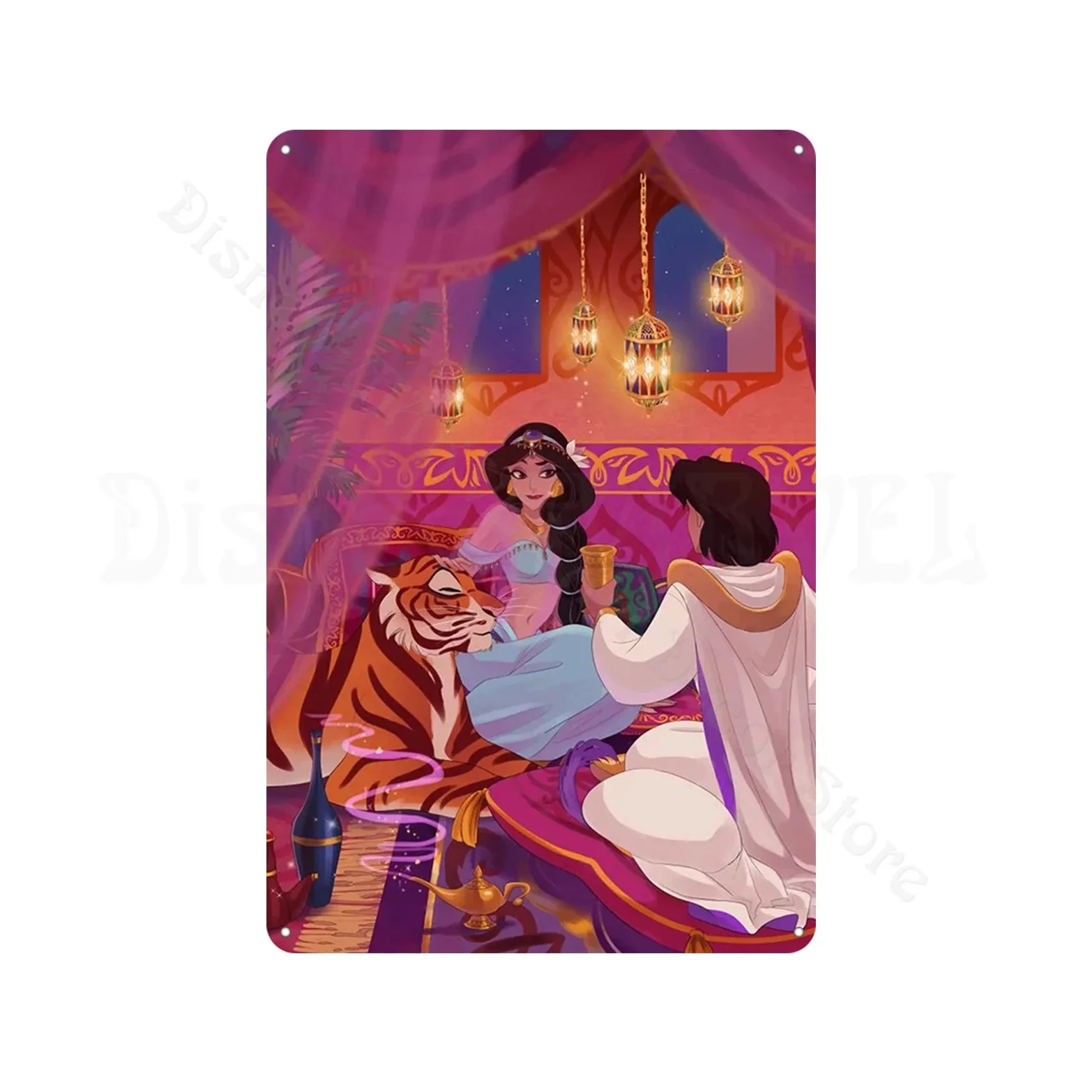 Pittura su tela Disney Aladdin Jasmine Wall Art Picture Poster Canvas Painting Cartoon camera da letto per bambini decorazione della casa