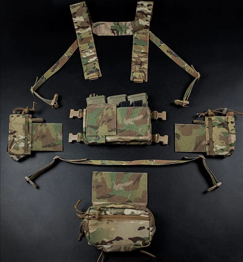 WOSPORT MK4 Tactical Chest Rig Expandable Quick Release  Mounted Vest Equipped with Magazine Pouch