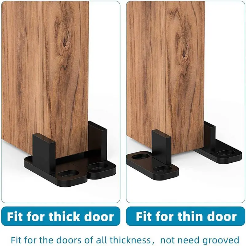 AB33-48X Sliding Barn Door Floor Guides Closet Door Guides Hardware Plastic Simple Floor Wall Mounted Bottom Track Guide