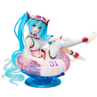 13CM Anime Figure Virtual Idol Singer Two-Dimensional girl Kawaii girl sitting sexy swimsuit swim ring  PVC table top collection