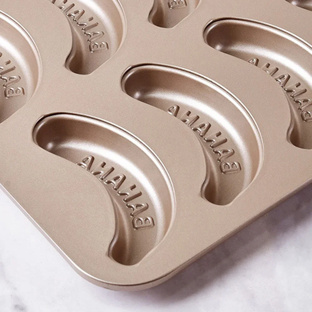 10 Hole Baking Pan Carbon Cake Baking Mold Baking Tray Non-Stick Muffin DIY Banana Cake Pan Moulds Baking Pans Bakeware Tools