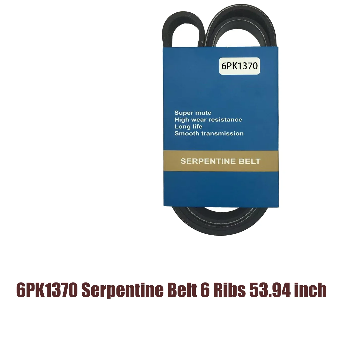 

6PK1370 Serpentine Belt 6 Ribs 53.94 inch for Cirrus 1996 2000 Stratus 1996-2000 Cooper 2006-2008 Breeze 1998-2000 EPDM
