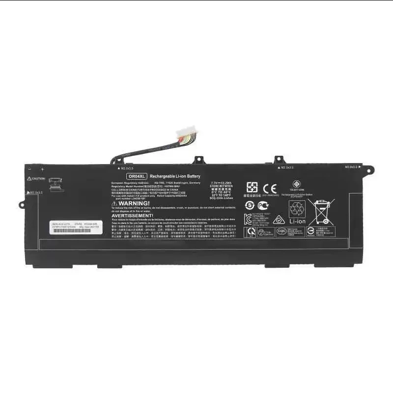 CP Laptop Battery OR04XL 7.7V/53.2WH/6562mAh For ZHAN X13 G2 X360 830 G6 HSTNN-IB8U HSTNN-DB9C L34449-005 L34209-1B1 L34209-2B1