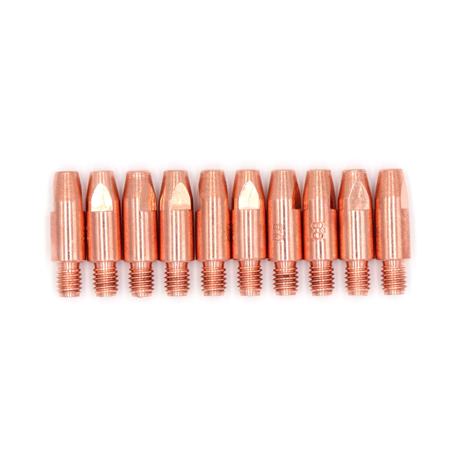 

24KD 25AK E-Cu Cucrzr M6*28 ( 0.8 0.9 1.0 1.2mm ) Mig Contact Tip Torch Welding Consumables 20PCS