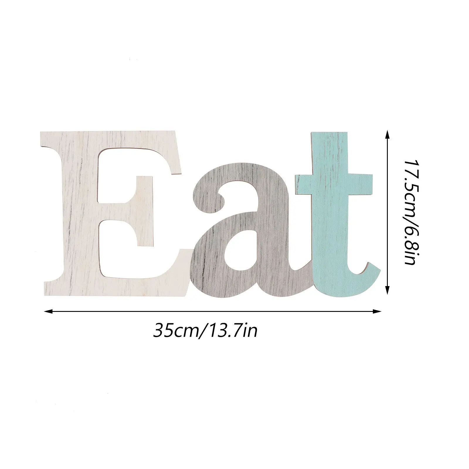 3pcs Rustic Kitchen Decor Set - 'Eat' Sign Spoon & Fork Wall Art Home Decor Kitchen Theme Wall Decorations