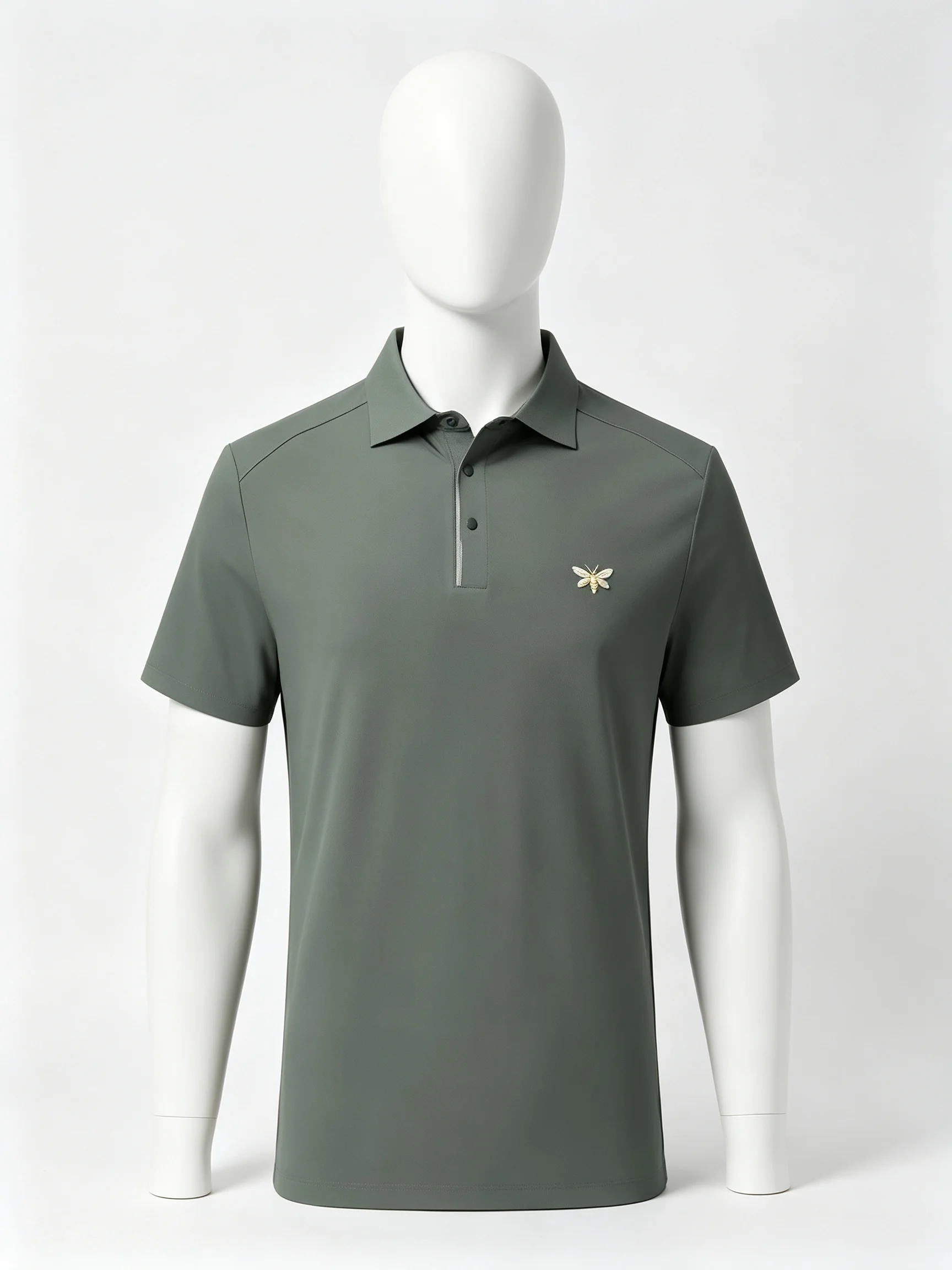 Polo shirt men's short sleeved Lyocell summer breathable casual T-shirt top