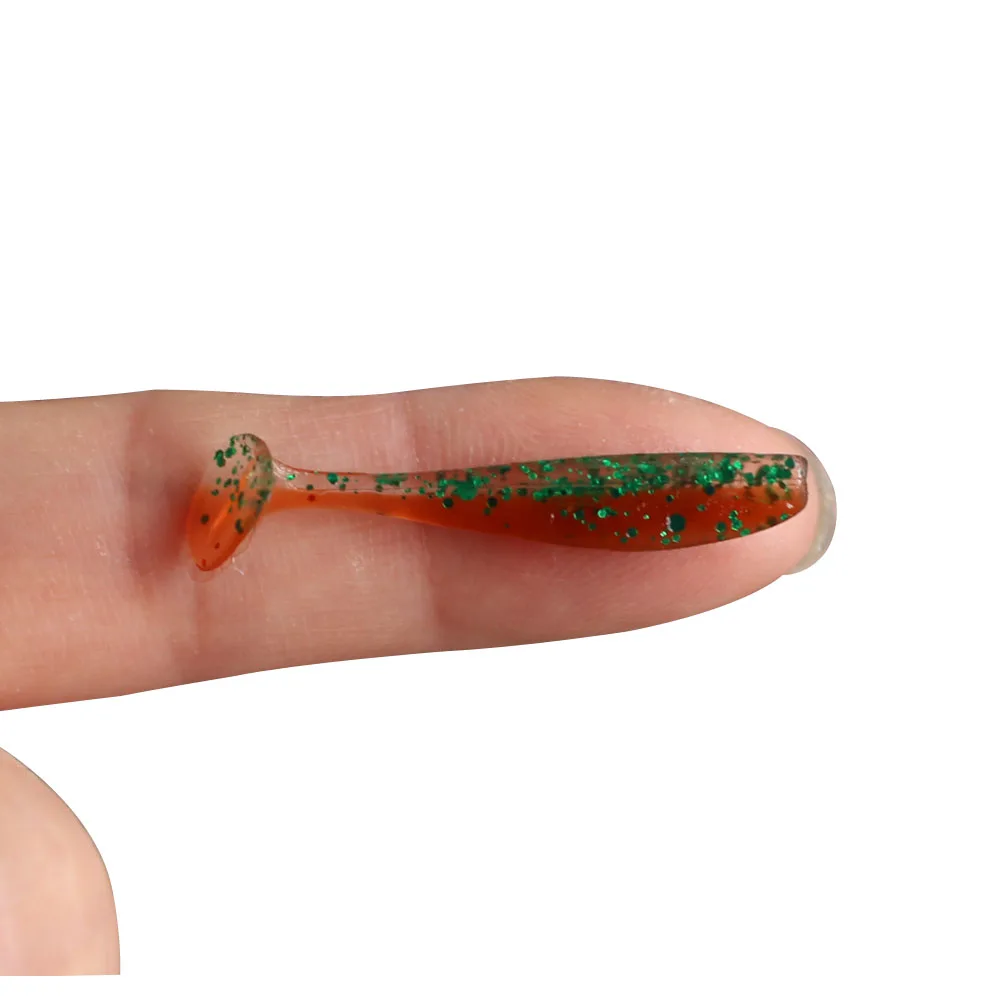 50 Uds señuelo de pesca suave 3,5 cm/4,5 cm Mini señuelo de pesca gusanos blandos señuelo para lubina cebo para trucha