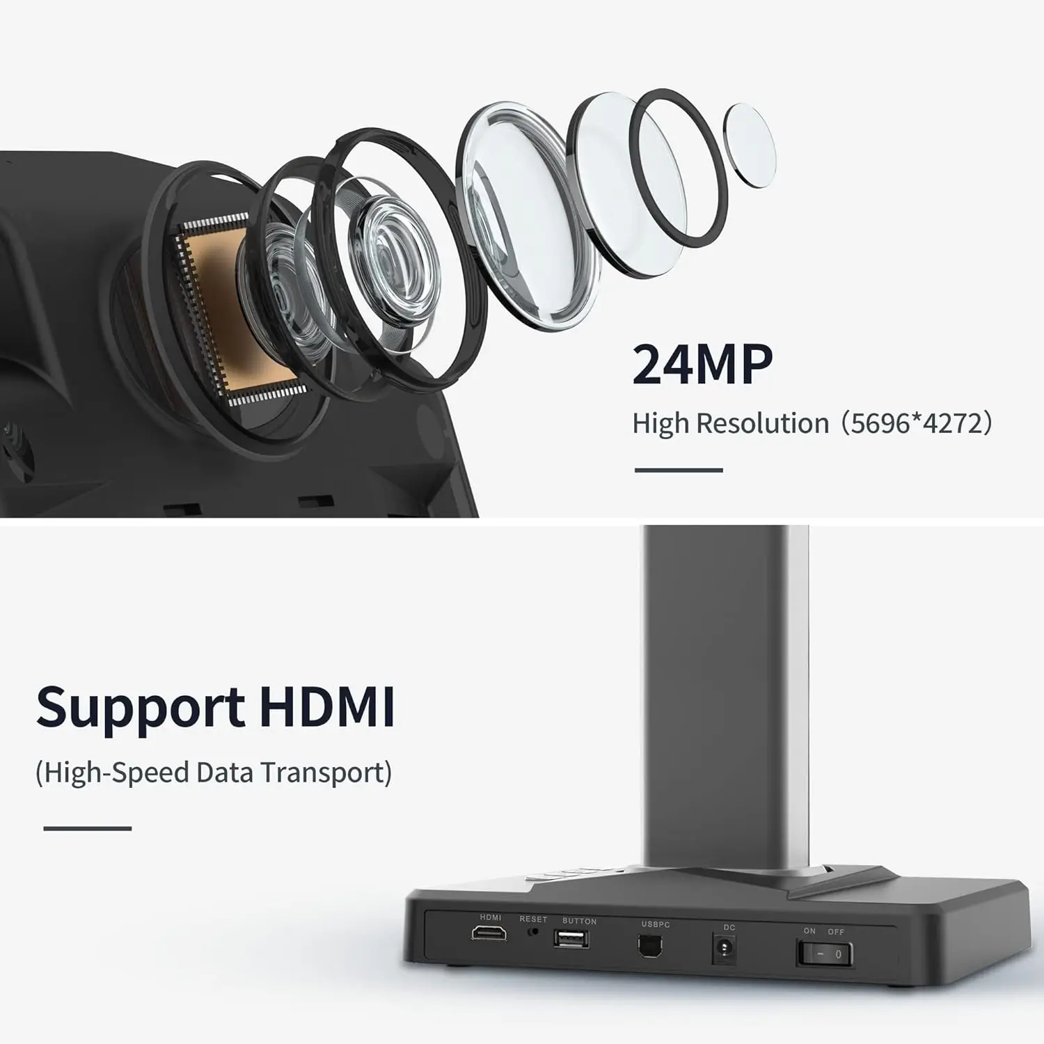 ماسح ضوئي للكتب الاحترافي ET24 Pro، كاميرا مستندات بدقة 24 ميجابكسل، تقنية مسطحة تلقائية وتقنية Deskew، ماسح مستندات A3 #3