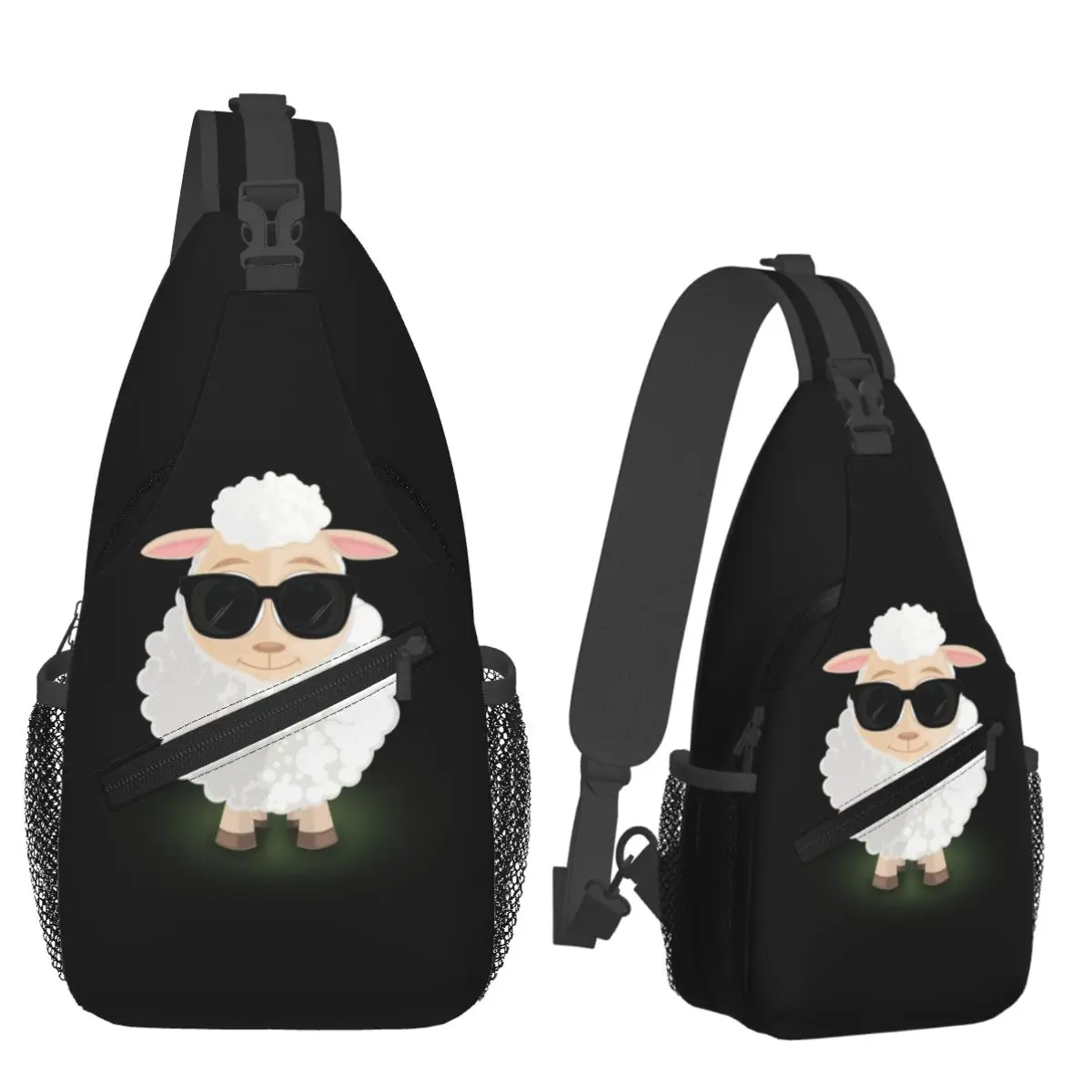 

Cool Sheep Chest Bag Men Sling Crossbody Backpack Chest Bag Travel Hiking Daypack Shoulder Bag