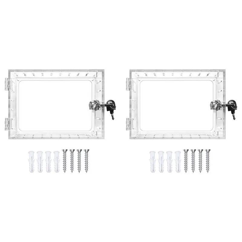 ABJI-2X Universal Thermostat Lock Box With Key,Clear Thermostat Guard For Thermostat On Wall.5 Inch Hx4.72 Inch Wx1.65 Inch D