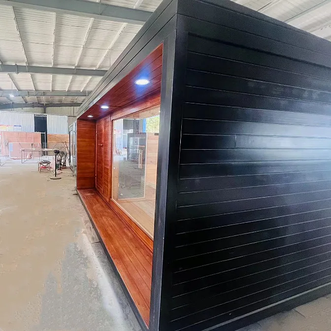 

Уличная традиционная деревянная сауна из красного кедра Hemlock класса люкс для одного человека