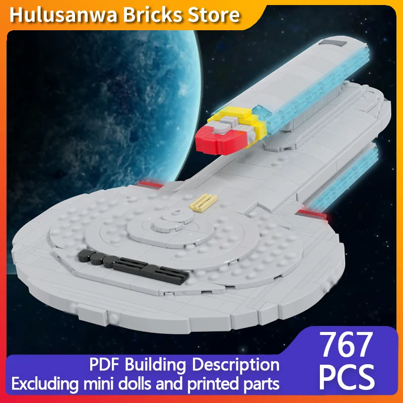 

Military Light Space Cruiser Model MOC Building Bricks War Equipment Modular Technology Gifts Holiday Assemble Children Toy Suit