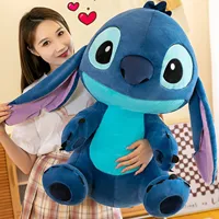 60cm Anime Lilo and Stitch Plush Toy Kawaii Big Ear Stitch Plushies Soft Stuffed Doll Cute Sleep Pillow Large Size Birthday Gift