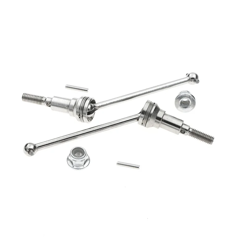 AS96-2Set eje de transmisión delantero y trasero de Metal CVD para HBX 16889 16889A 16890 16890A SG1601 SG1602 1/16 piezas de mejora de coche RC