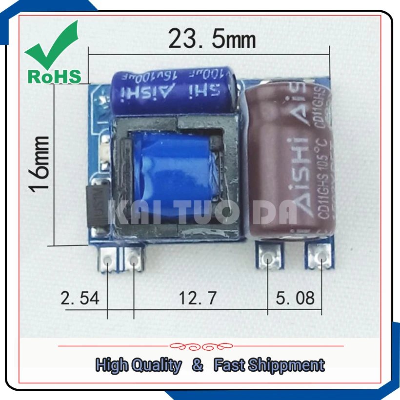 AC-DC step down module precision intelligent switch module 110V/220V to 5V isolated power supply buck converter module