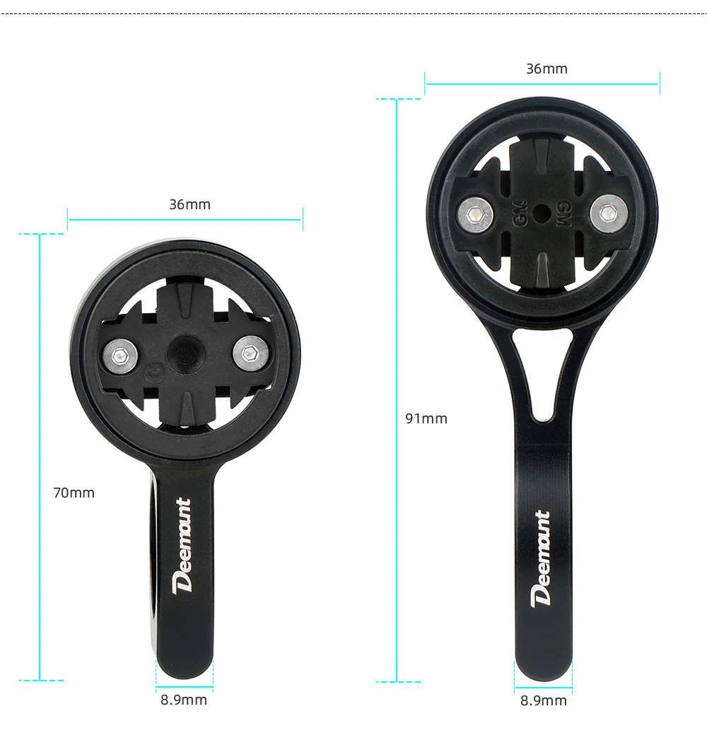 Deemount Fahrradcomputerhalter Ständer TT Lenker Tachohalterung inkl. 3 Adapter für GARMIN Bryton Wahoo, passend für GoPro-Kamera – Detail 4
