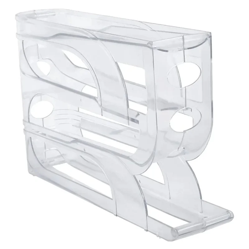

HGSW-Automatic Scrolling Egg Rack Egg Basket Container Roll Down Refrigerator Egg Dispenser Kitchen Home