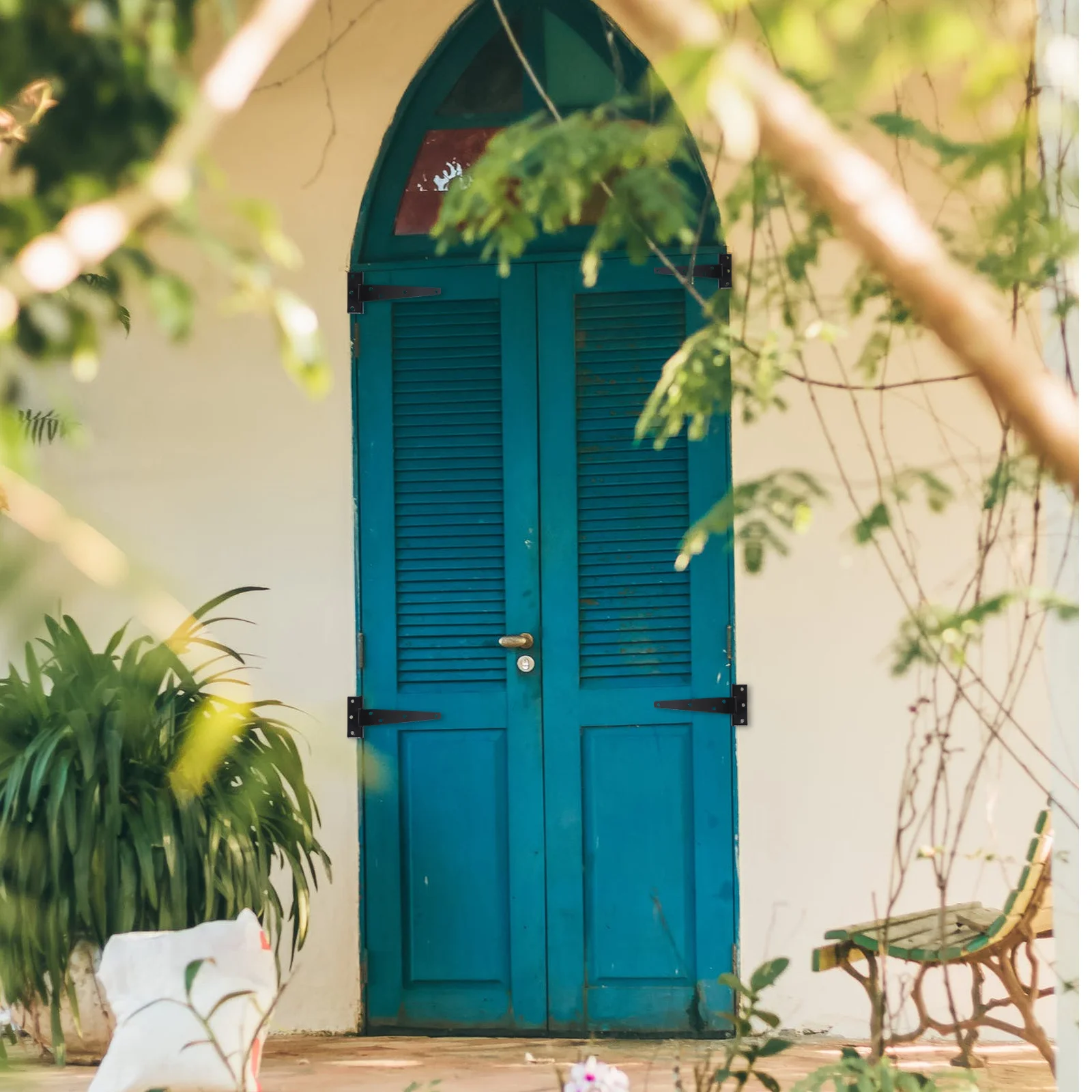 

2pcs 6 T Shape Galvanized Iron Hinge For Gate Door Furniture Heavy Duty 6 Hole T Shape Hinges Fixation Durable Use