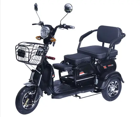 800W Electric Tricycle  Small Scooter Three-seat Adjustable Electric Tricycle