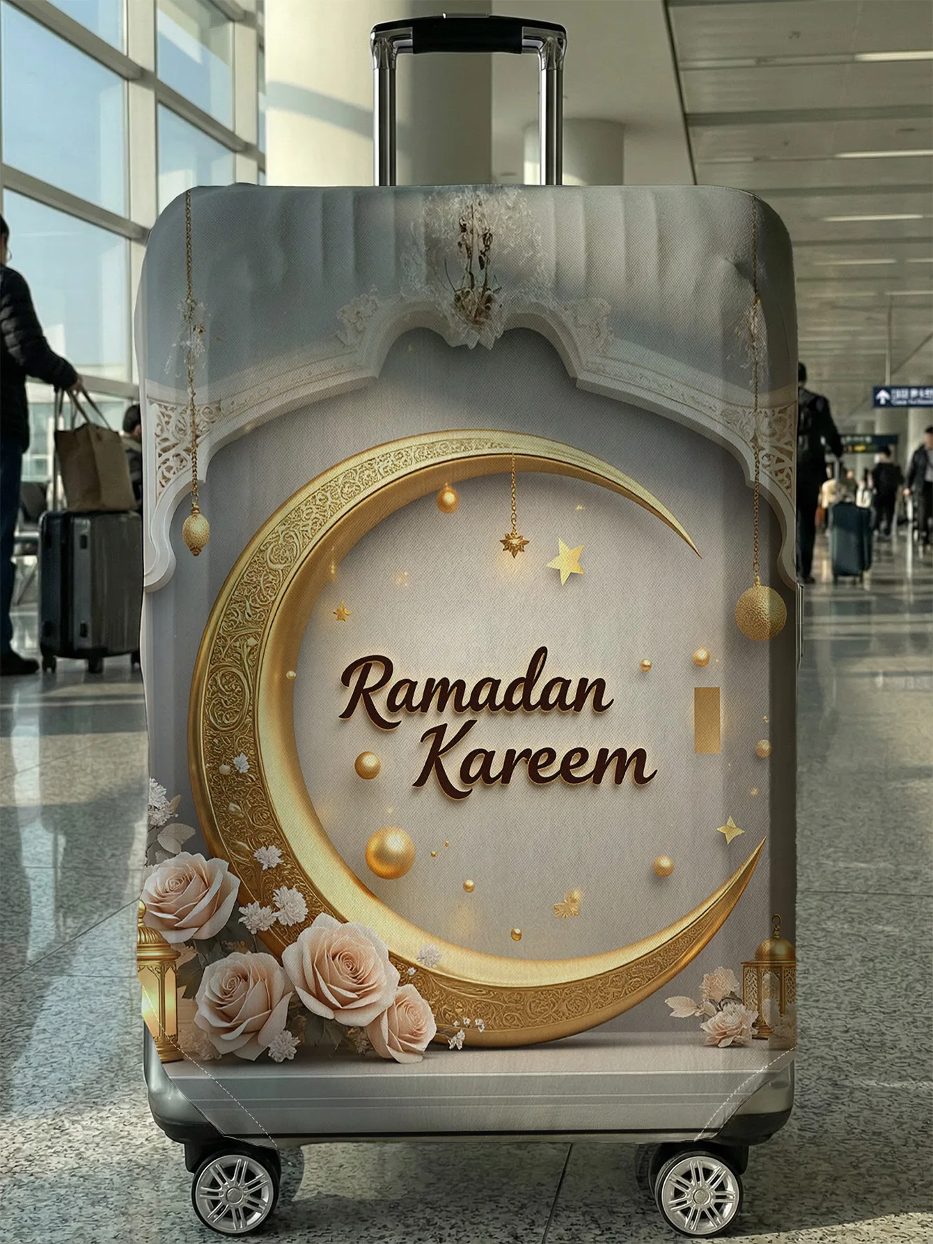 

Star Moon Rose Lantern Luggage Protection Cover, suitable for 18-32 inch luggage covers, luggage handle gloves, travel accessori
