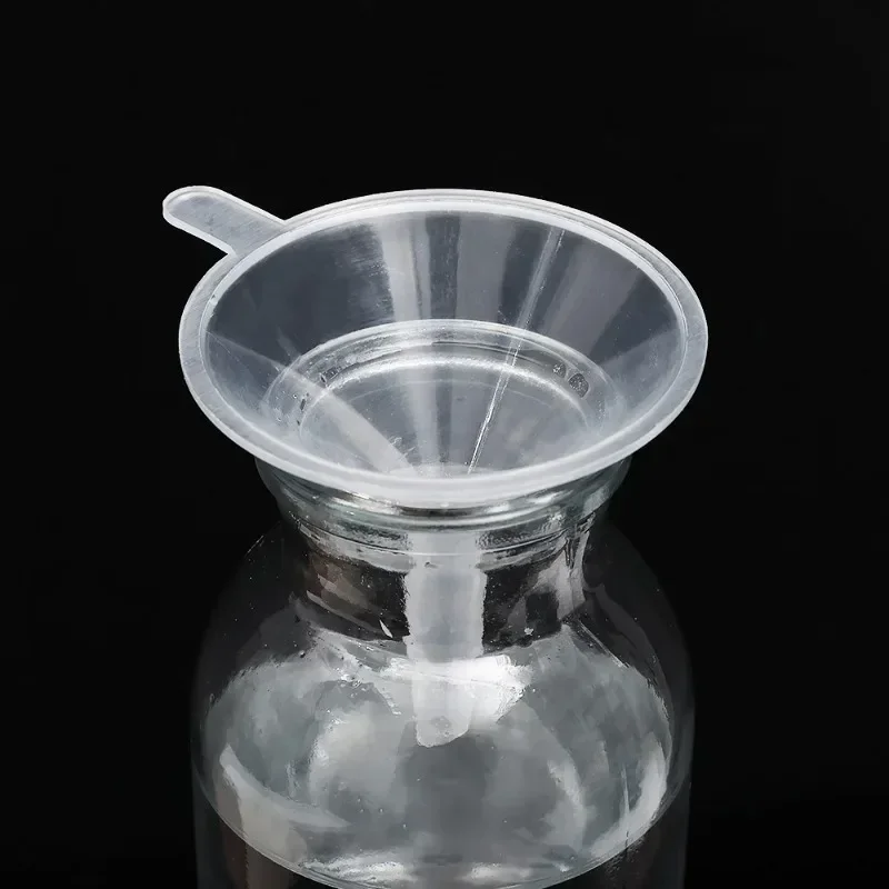 1/20PCS Mini Plastic Funnel Clear Small Mouth Liquid Oil Funnels Home Cosmetic Liquid Dispenser Kitchen Multifunction Gadgets